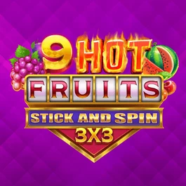 9 Hot Fruits Stick and Spin 3x3